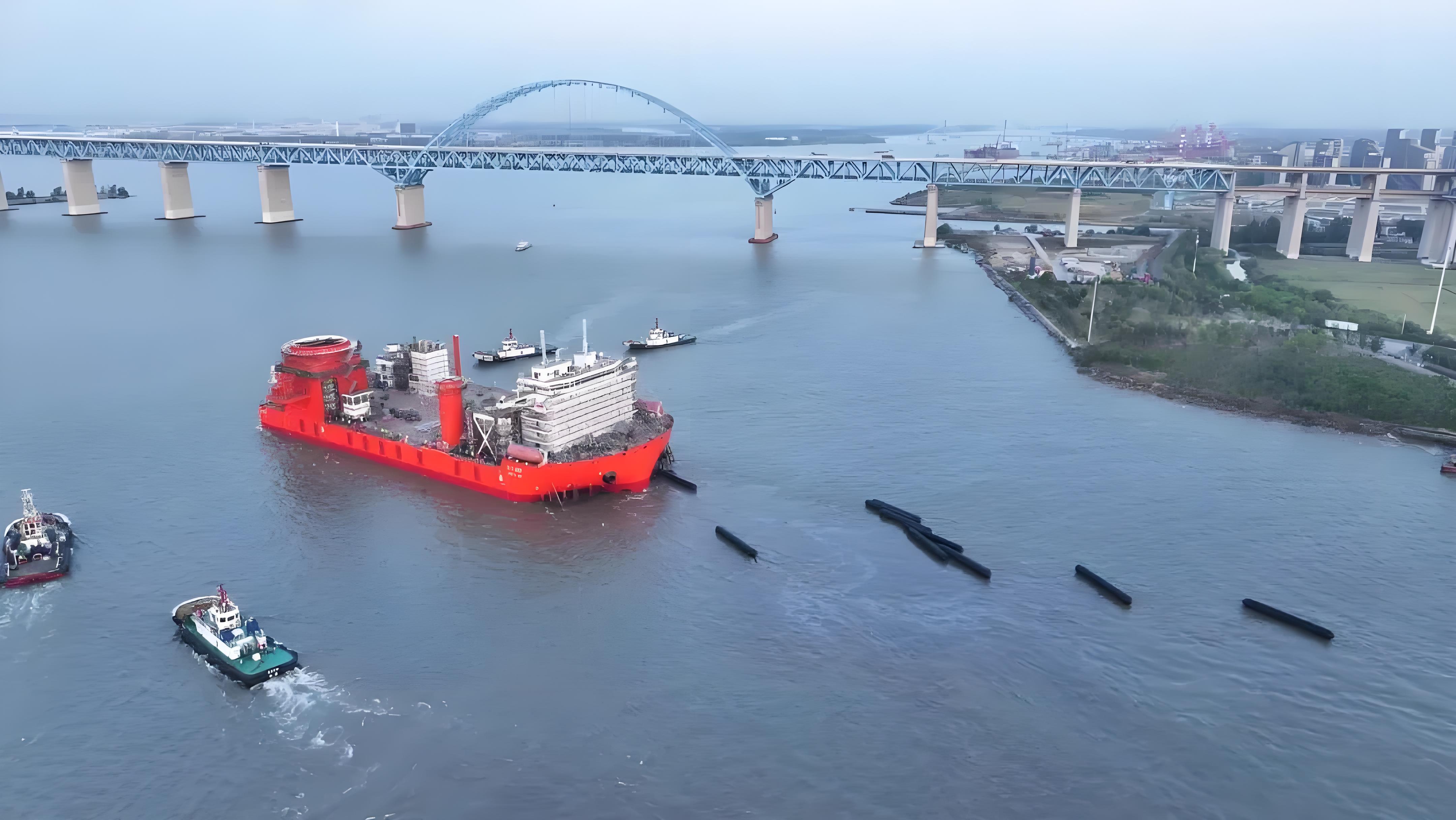 省二輕集團(tuán)國(guó)瑞科技公司助力“正力3500”海上風(fēng)電安裝平臺(tái)成功下水